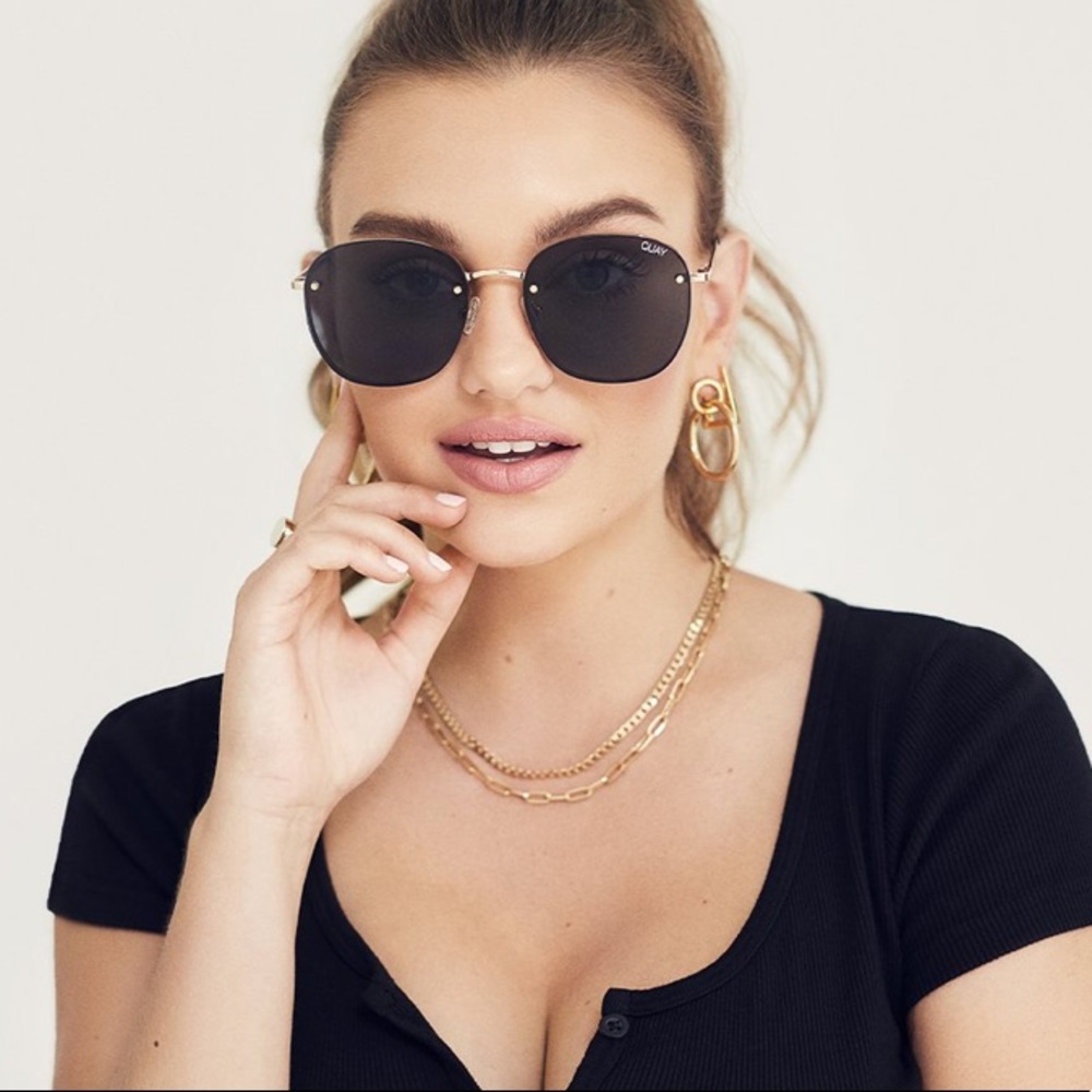BRAND NEW Quay Jezabell Rimless Sunglasses